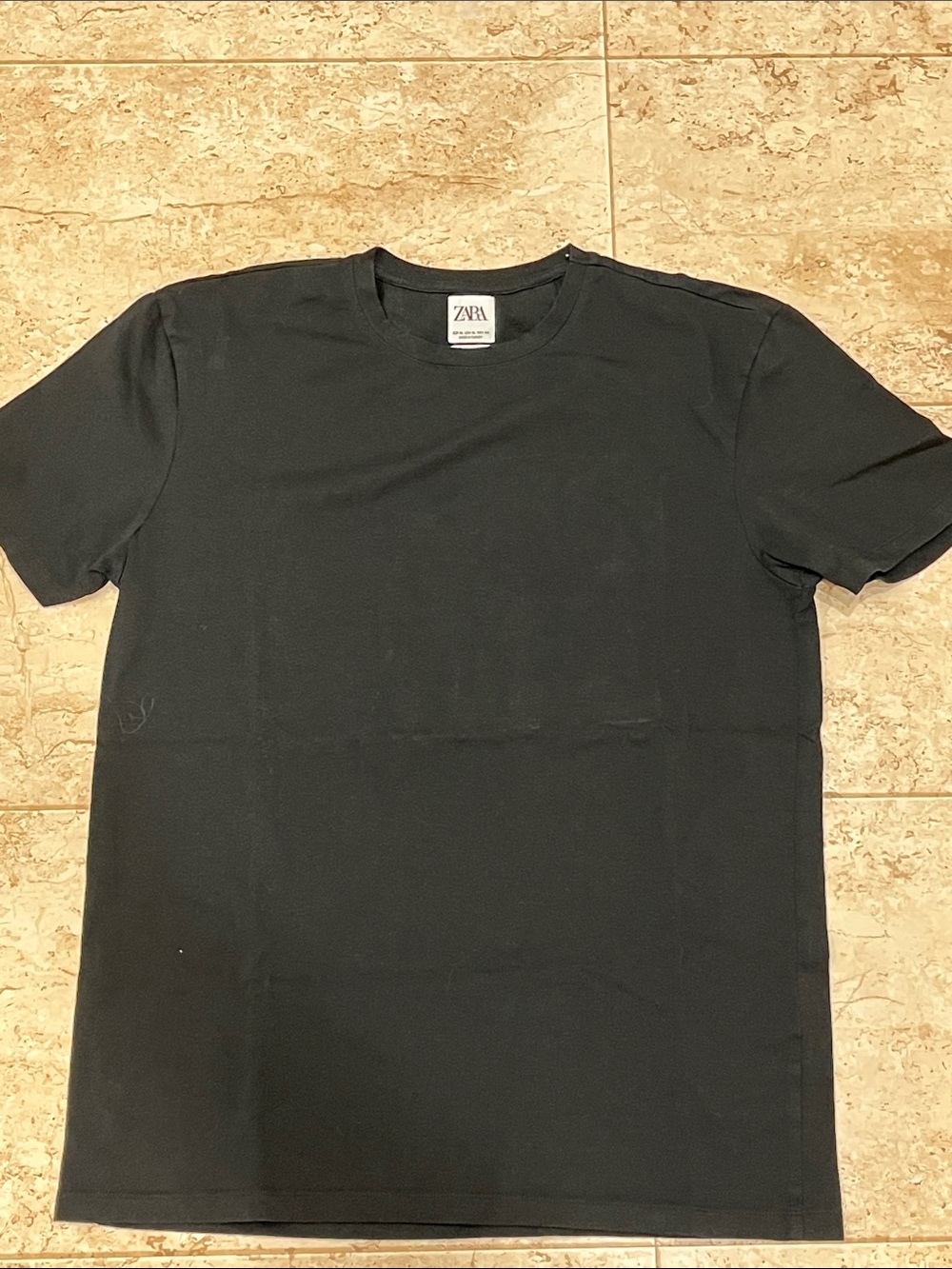 ZARA Black Crew Neck Short Sleeve Tee